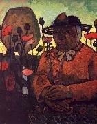 Paula Modersohn-Becker Old Poorhouse Woman with a Glass Bottle oil painting on canvas
